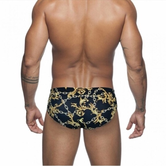 Men’s Push Pad Low Waist Quick Drying Swim Trunk - Picture 3 of 5
